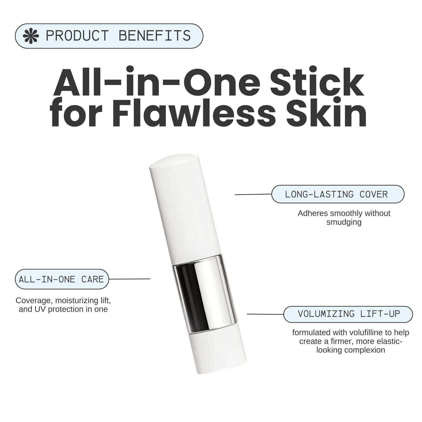 Montario Premium All-in-One Brush Foundation Stick